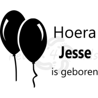 Raamsticker geboorte hoera